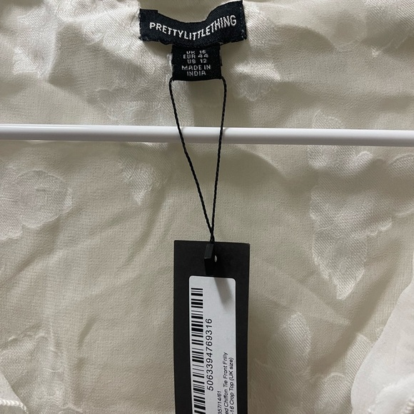 PrettyLittleThing Cream Ruffle Blouse - Picture 2 of 4